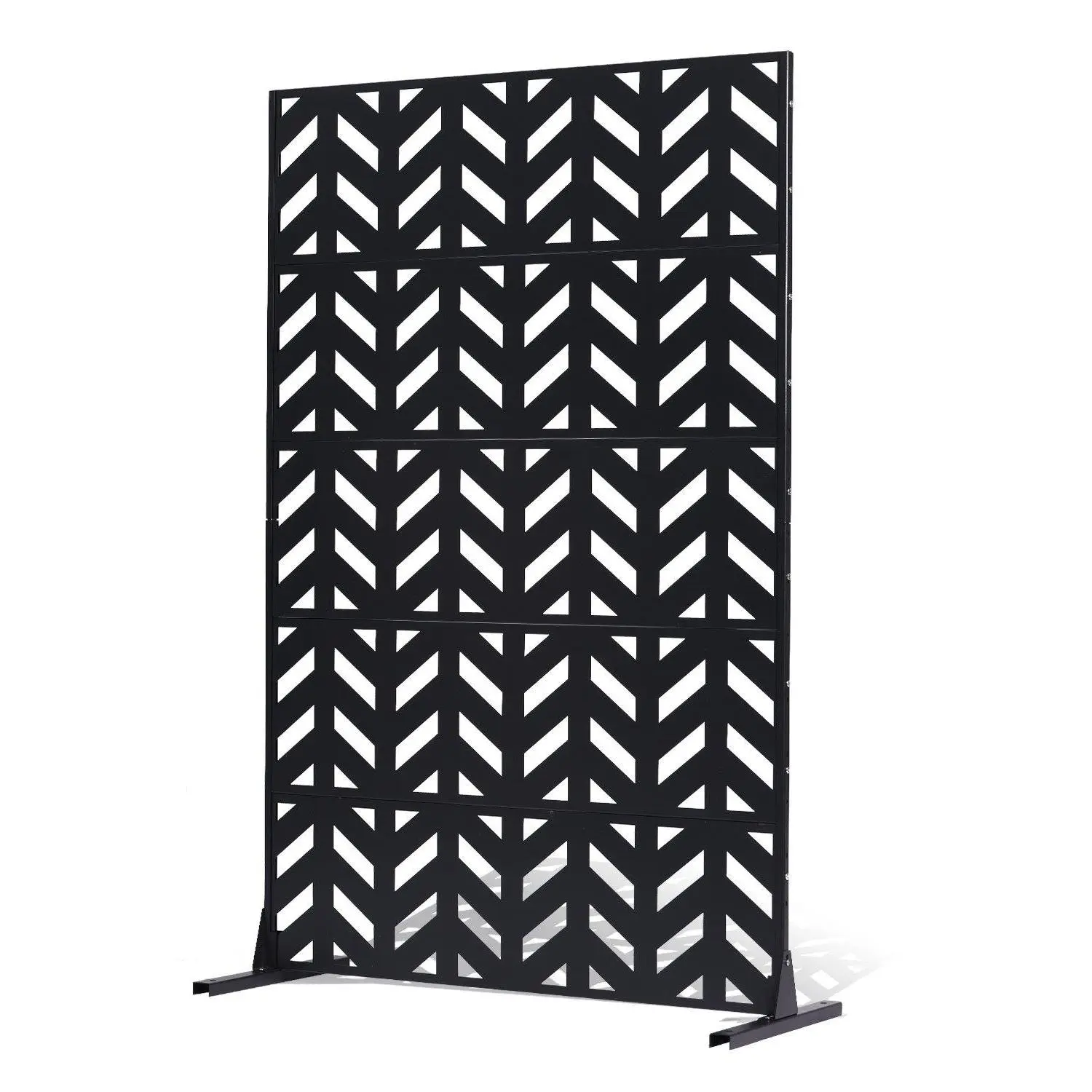 47-in x 72-in Stainless Steel Outdoor Divider - Freestanding Heavy-Duty Louvered Privacy Divider Panel for Patio, Garden, Father's Day Gift