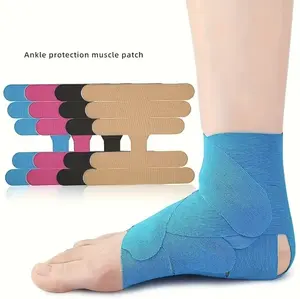 10pcs Pre-Cut Kinesiology Sports Tape - Universal Fit Elastic Athletic Muscle Tape, Ankle Stabilizer for Ankle Support, Basketball, Soccer