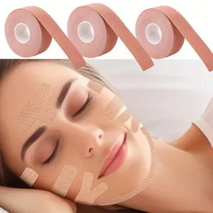2pcs Facial Lifting Tape, Skin Tone, 0.98inch x 196.85inch, Suitable for All Facial and Neck Areas