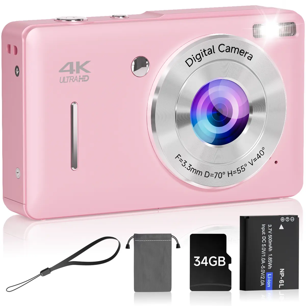 SMART KLIK Portable Mini Digital Photo Camera for Kids, FHD 1080P Point-and-Shoot Camera with 16X Digital Zoom and Anti-Shake, Compact Pocket Camera, Gifts for Boys and Girls #GLOBAL