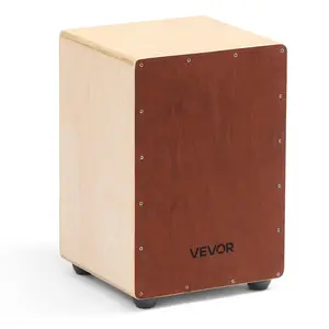 fathersdaygift VEVOR Cajon Box Drum Wooden Birchwood Compact Percussion Instrument with Snare Wires