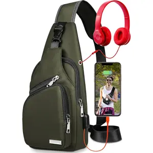Sling Bag Crossbody Backpack for Men Women Sling Backpack Hiking Daypack Multipurpose   Chest Bag