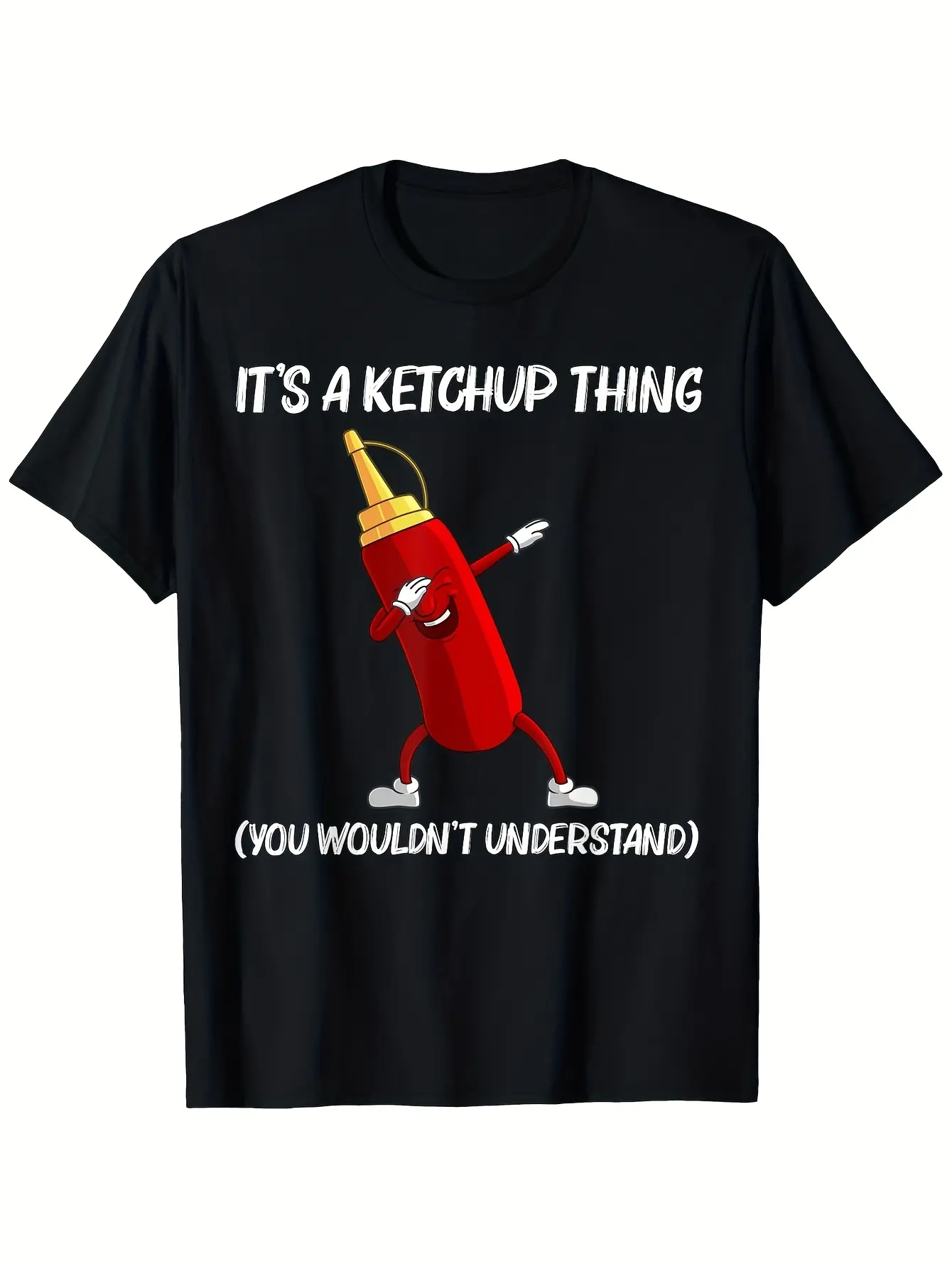 Funny Ketchup Lover's T-Shirt - It's a Ketchup Thi unisex soft cotton short sleeve t shirt, vintage graphic casual tee for men women teens, perfect birthday holiday gift for camping travel gym daily street casual wear