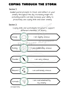 Coping Through The Storm- Anxiety Guided Journal & Coping Support