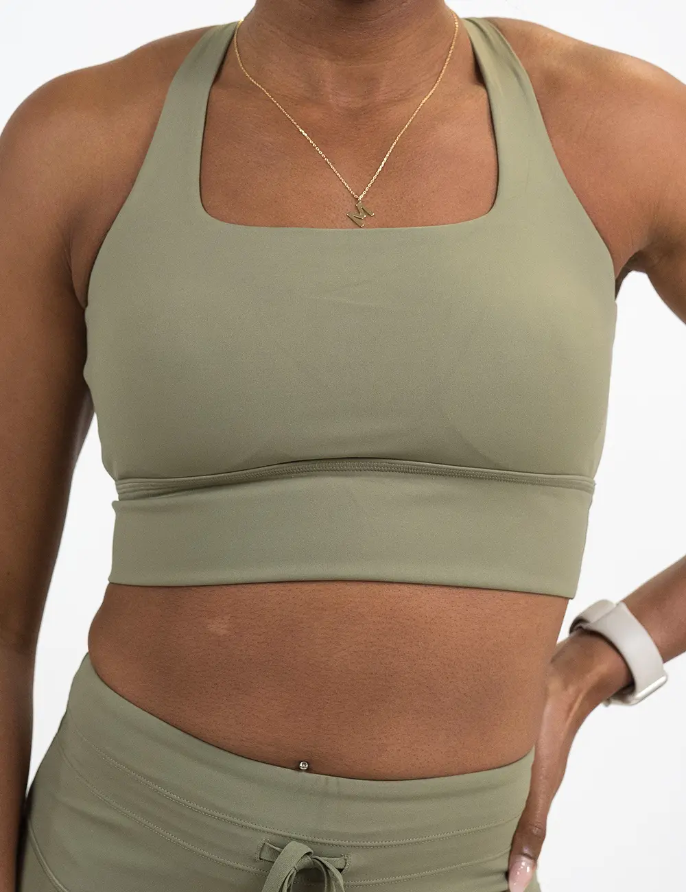 CVG Longline Bra Green Tea Sports Bras Strappy Sports Bra Exercise Bra Workout Bras