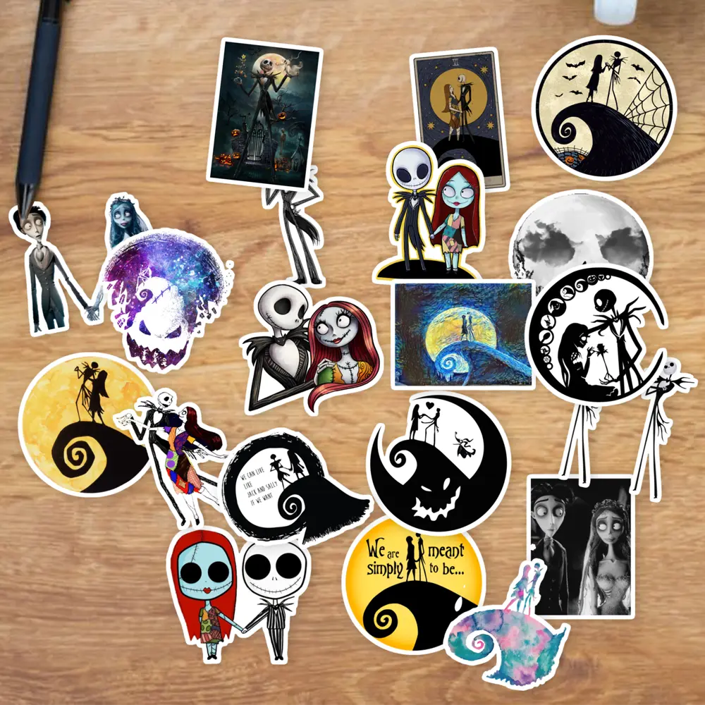 Stickers Pack 20 Pcs Nightmare Colorful Skateboard Luggage Before Bumper Guitar Bottle Christmas Laptop Vinyl Aesthetic Car Bike Water Waterproof