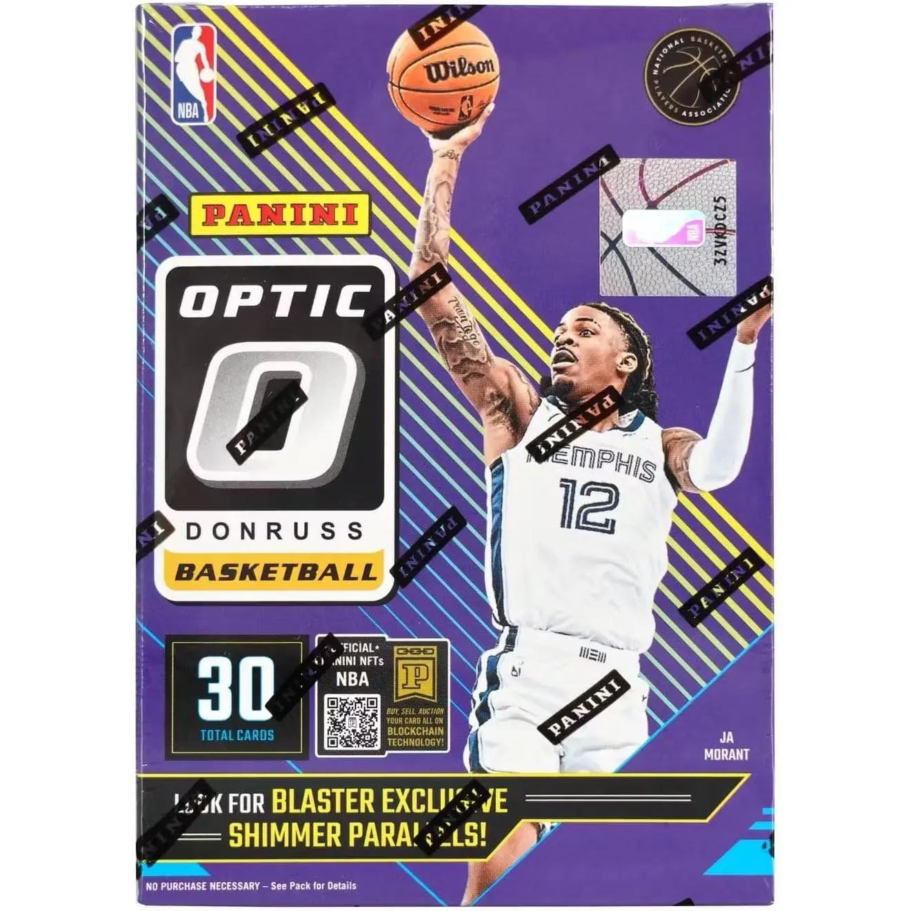 2024/25 Panini Donruss Optic Basketball Blaster Box - 6 Packs/Box, Base Set, Shimmer Parallels, 25 Legends, 50 Rated Rookies, Hobby-Exclusive Autograph Sets