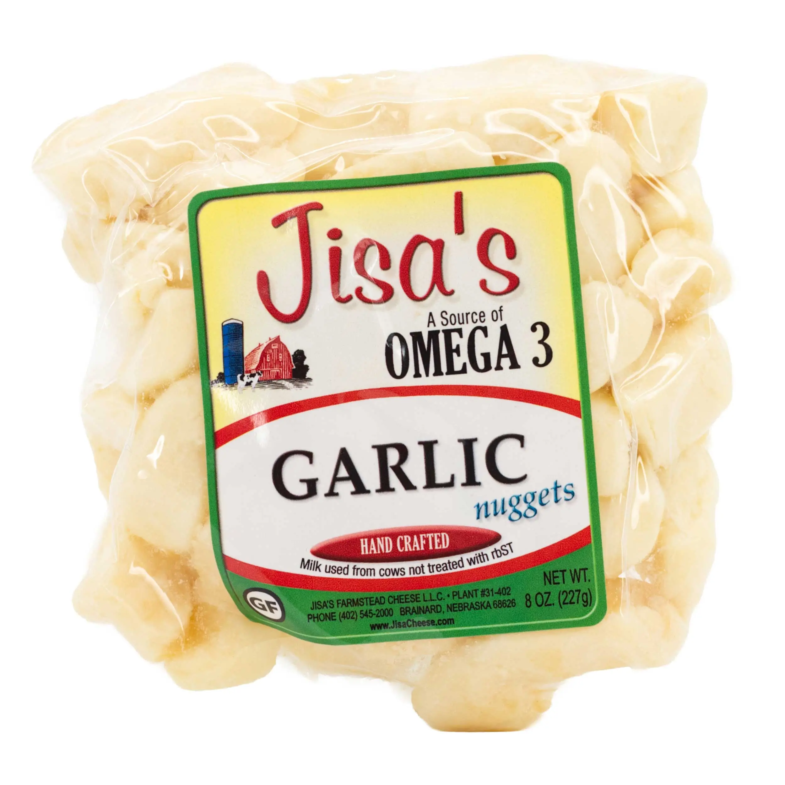 Garlic Cheese Nuggets | 8 oz | Jisa's Farmstead Cheese