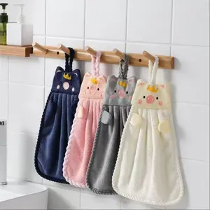 4 Piece Cute Animal Hand Towels, Ultra Soft Microfiber Coral Fleece, Highly Absorbent, Perfect for Bathroom and Kitchen, Durable and Soft, Super Absorbent Towel