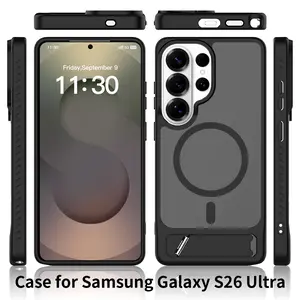 HAY For Magsafe Magnetic Kickstand Shockproof Case for Samsung Galaxy S26 S24 S25 S23 Edge FE Plus Ultra Clear Bumper Armor  Cover