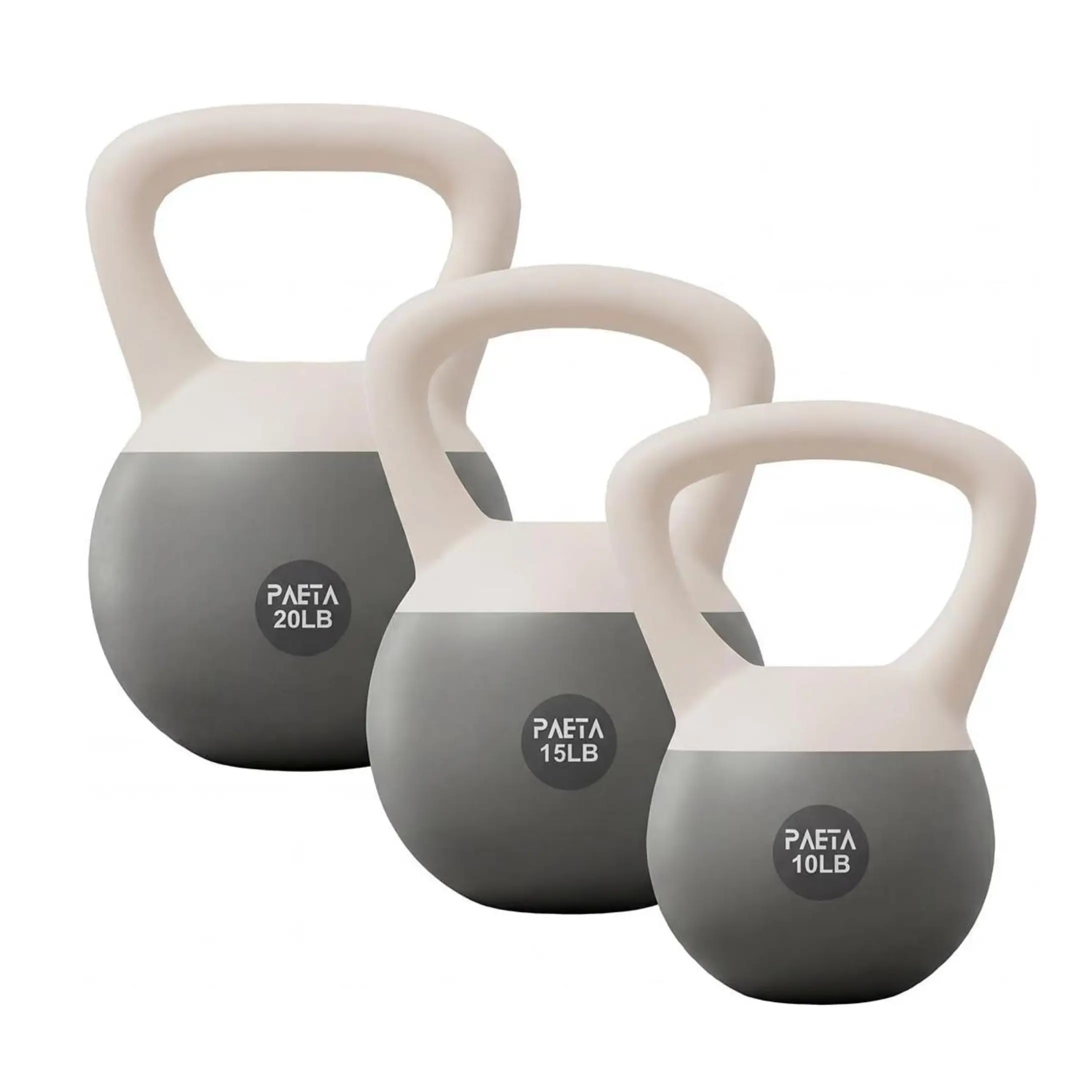 PAETA Soft Kettlebell for Home Fitness – Anti-Slip Grip & Wide Handle Design,Soft Kettlebell Set, Gentle Floor-Friendly Impact – 10lbs, 15lbs, 21lbs, for Home Functional Training