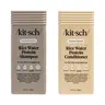 Kitsch Strengthening Rice Water Shampoo & Conditioner Combo Bundle - Conditioning Hydrate Shine Curly Hair Product