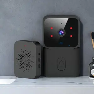 Smart WiFi Video Doorbell, Modern Ding Dong Door, 1080P HD Quality, Two-way Audio Intercom, Infrared Night Vision, Rechargeable Video Doorbell Camera with APP Control, Home Security Monitoring