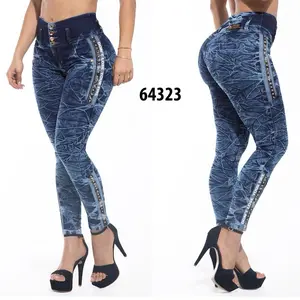 W64-323 Buttlifting Colombian Jeans Fashion Fit Womenswear