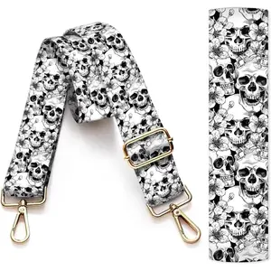 Purse Strap Replacement Crossbody, 3.8cm Wide Shoulder Strap Adjustable Replacement Belt Gold Buckle