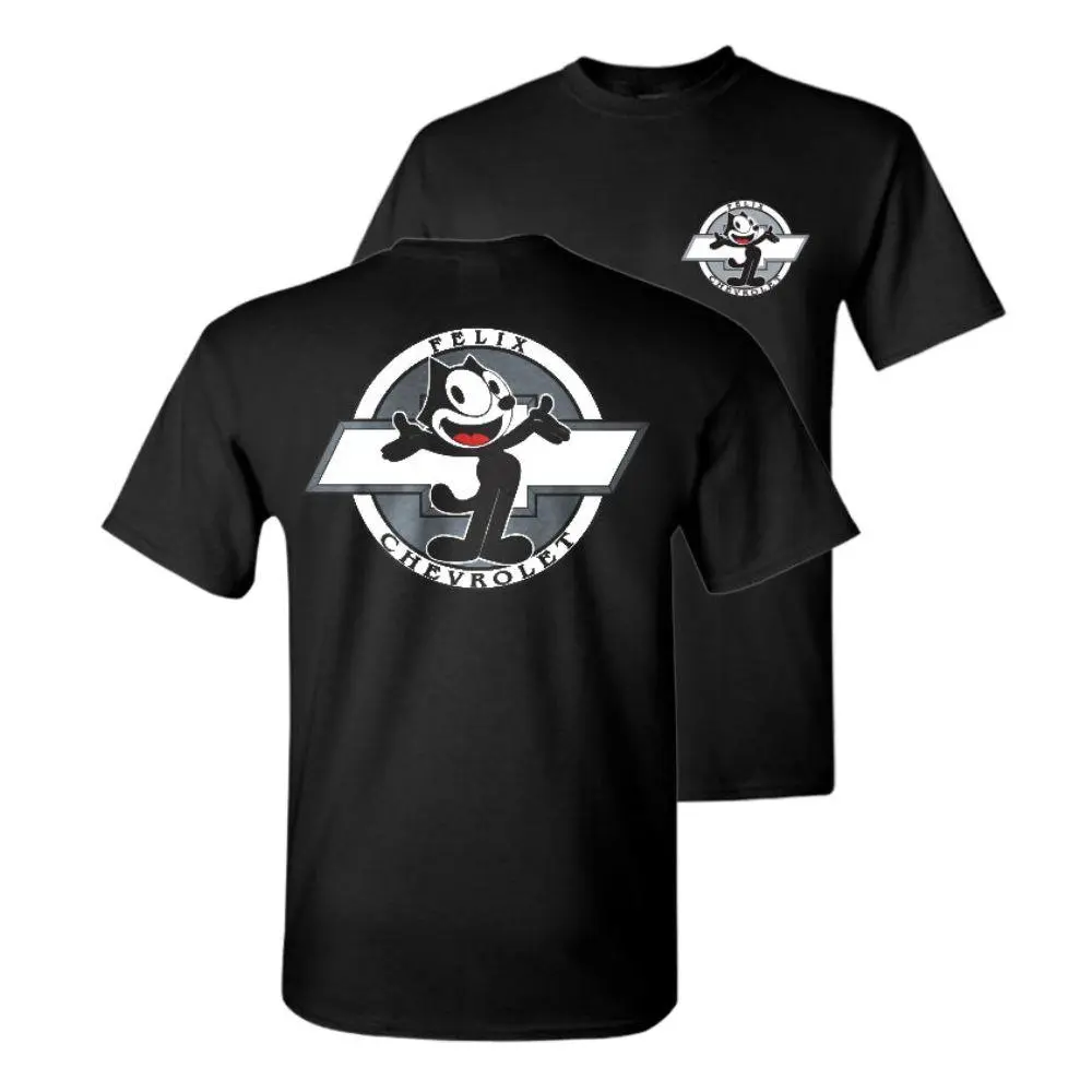 Felix Chevrolet Felix Happy Cat T-Shirts Cotton Menswear Print Casual Fashion graphic tees men gifts Top Tshirt