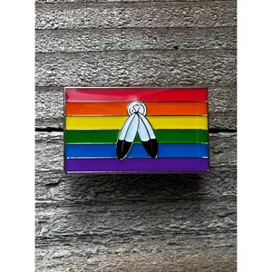 Two Spirit Flag Lapel Pin - 1" x 5/8"