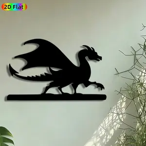 1pc Winged Dragon Silhouette Metal Wall Art, Mythical Dragon Statue Mural, Intricate Craftsmanship, Iron Craft, Perfect for Chinese New Year, Halloween Decor, Perfect for Living Room Game Room Gothic Decor, Ideal Gift for Fantasy Enthusiasts.