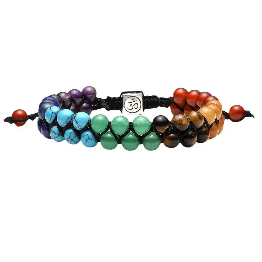 7 Chakra Bracelet Natural Healing Crystal Gorgeous Stone Gemstone Jewelry Energy Love Girlfriend Boyfriend Souvenir Valentine Anniversary New Year Christmas Halloween Birthday Gift