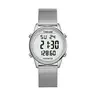 TIMEURE Women's Stylish 36mm Metal Sensor Digital Watch - Stainless Steel Round Buckle, Portable Fitness Watch, 30m Water-Resistant, Pedometer, Calorie Tracker, Distance Tracker, Powersaving Mode, No Charging Needed, Gifts for Women
