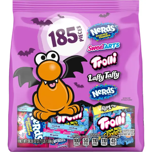 Nerds Treat Size Variety Pack Halloween Candy – 185 Count