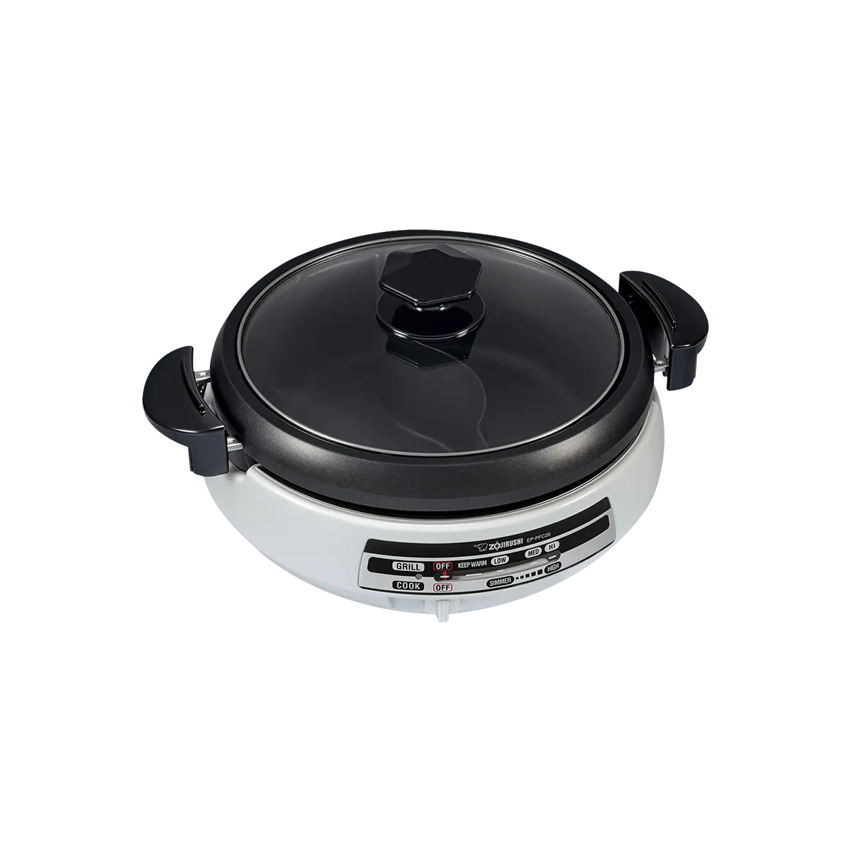 Zojirushi Electric Multi-Function Hot Pot & Grill - Dual Plate Raclette, White EP-PFC20
