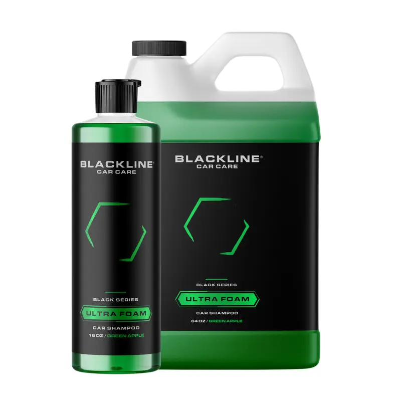 BLACKLINE® ULTRA FOAM - High-Foaming pH-Neutral Car Soap - Perfect for Foam Cannons & Bucket Washes, Green Apple Scent, Safe on All Vehicle Finishes