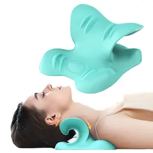 Neck Stretcher,Neck Hump Corrector,Neck Traction Device,Neck and Shoulder Relaxer Cervical Traction Device Pillow for Muscle Relax and TMJ Pain Relief (Blue) - Neck Pillow Body Care Elastic Gentle Lightweight