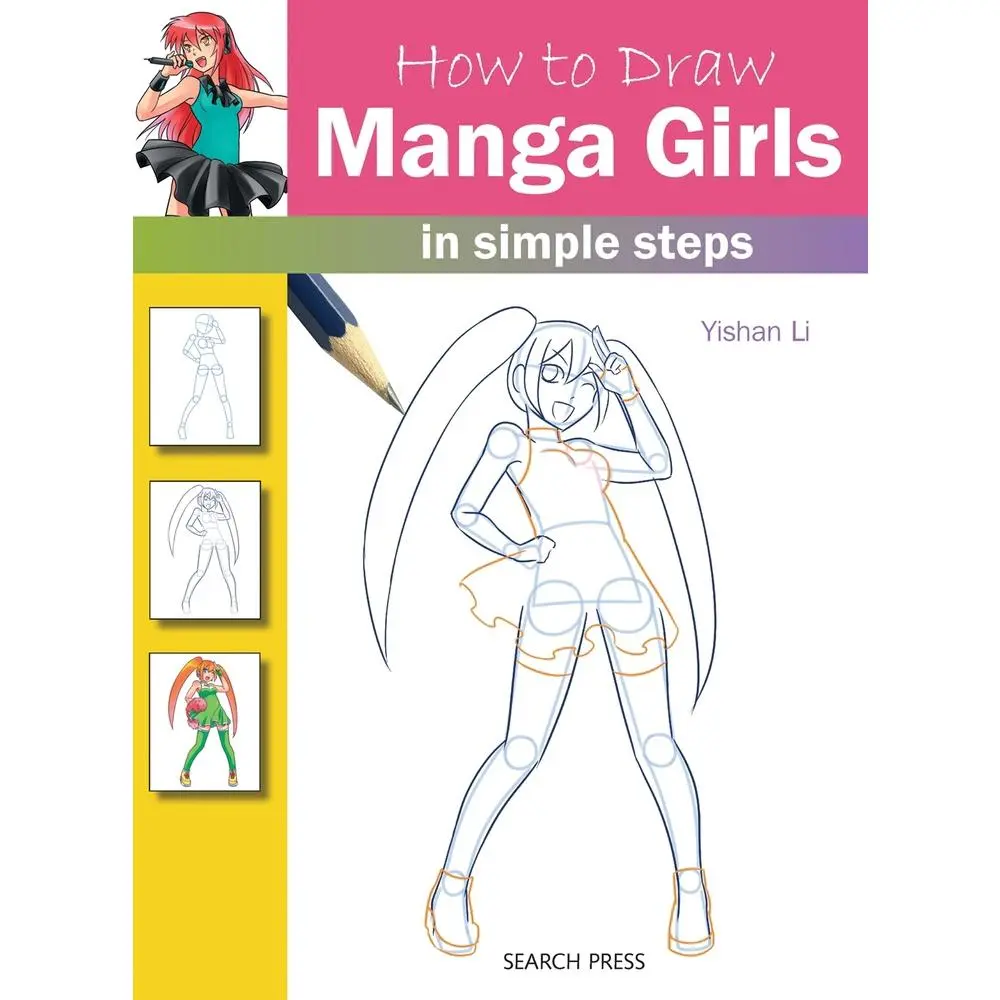 USED Book - How to Draw Manga Girls in Simple Steps by Li, Yishan (Paperback) - english