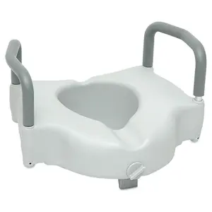Carex ProBasics Raised Toilet Seat w/ Lock and Padded Arms