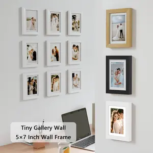 5x7 Inch and Photo Frame, Display 4x6 Inch Photos with Cardboard or 5x7 Inch Without, Desktop and Wall Mount Options, High Quality Frame