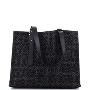 Pre-owned Loewe Jacquard Tote Bags REBAG Buckle Handle Tote Anagram Horizontal by Rebag