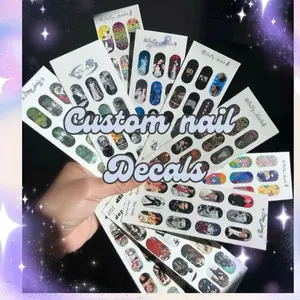 Custom Waterslide Nail Decals for Nail Art - Multicolor