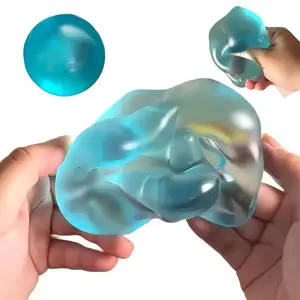 Blue Maltose Squishy Toys Anti Stress Sensory Fidgets Toy Soft Simulated Transparent Blue Maltose Slow-rebound Decompression Toy Kawaii Squishies
