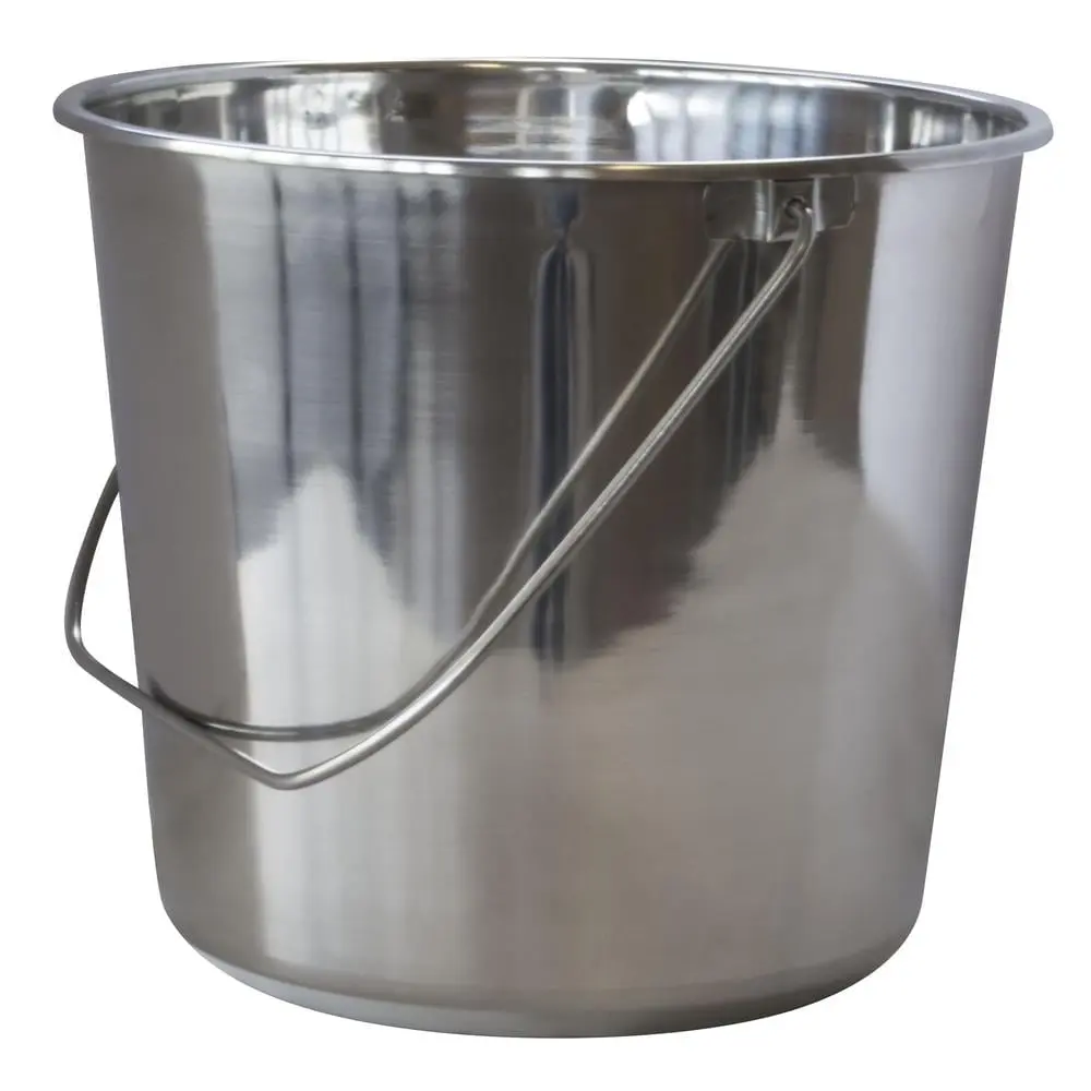 AmeriHome SSB422SET Stainless Steel Bucket Set, Large - 3 Piece