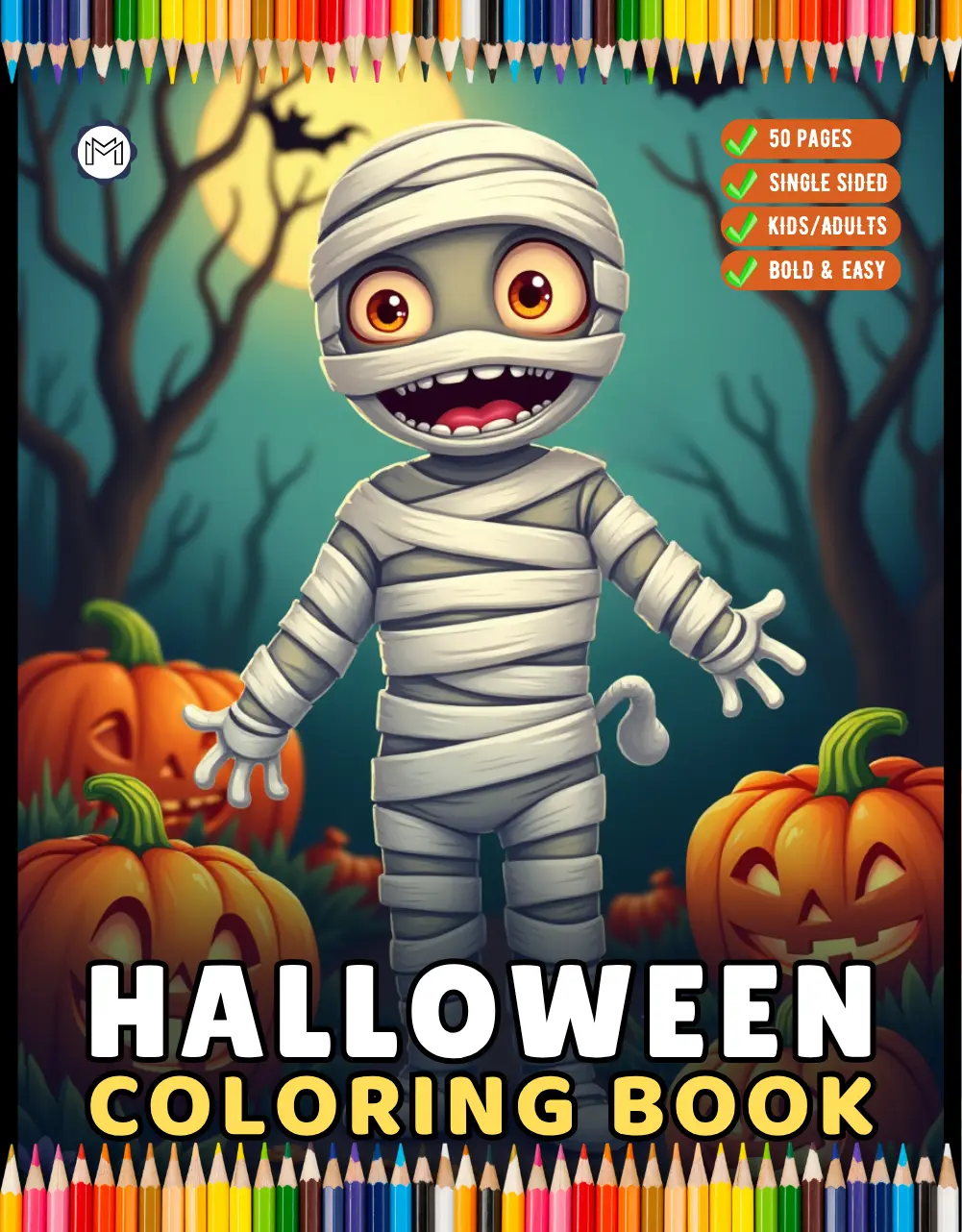 Cute Funny Spooky Halloween Coloring Book Adults Kids Boys Girls Young Teens Fall Season Halloween Coloring Pages Gift Children Halloween