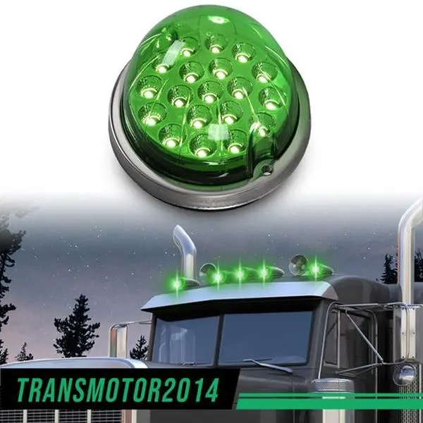 G-PLUS Motor Interior Green Lens Watermelon (19 LED) Marker Turn Signal Light Universal 1Pcs