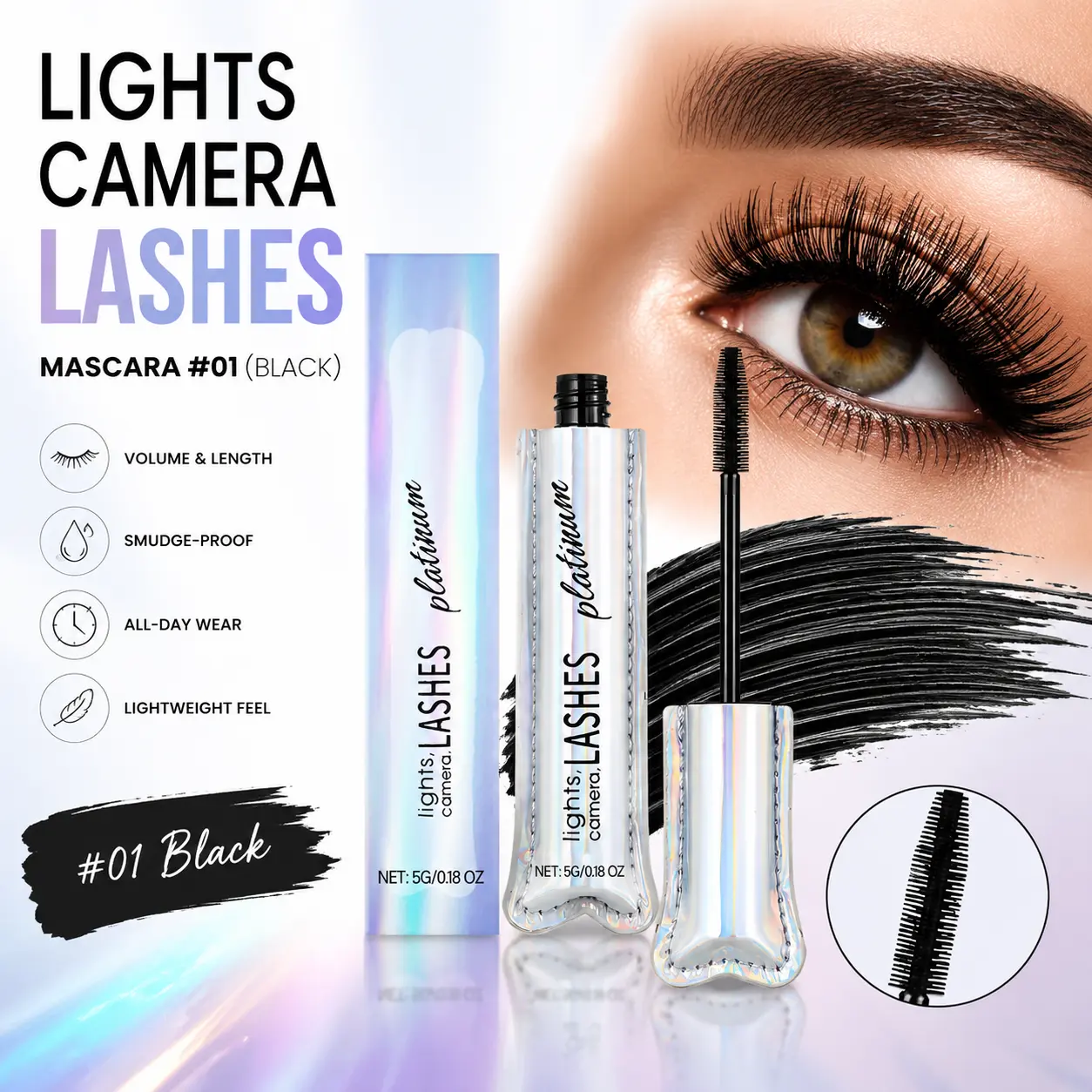 Lights Camera Las hes Mascara #01 (Black) vintage makeup care personal grey Lights Camera Las hes Mascara #01 (Black) vintage makeup care personal grey