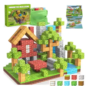 144/100 PCS Magnetic Blocks , Figures Combo, Magnetic Tiles Toys for Kids Boys Girls, Creative Building Blocks, Magnetic Building Cubes, Stacking Magnets, Birthday Gift for Kids Age 3+