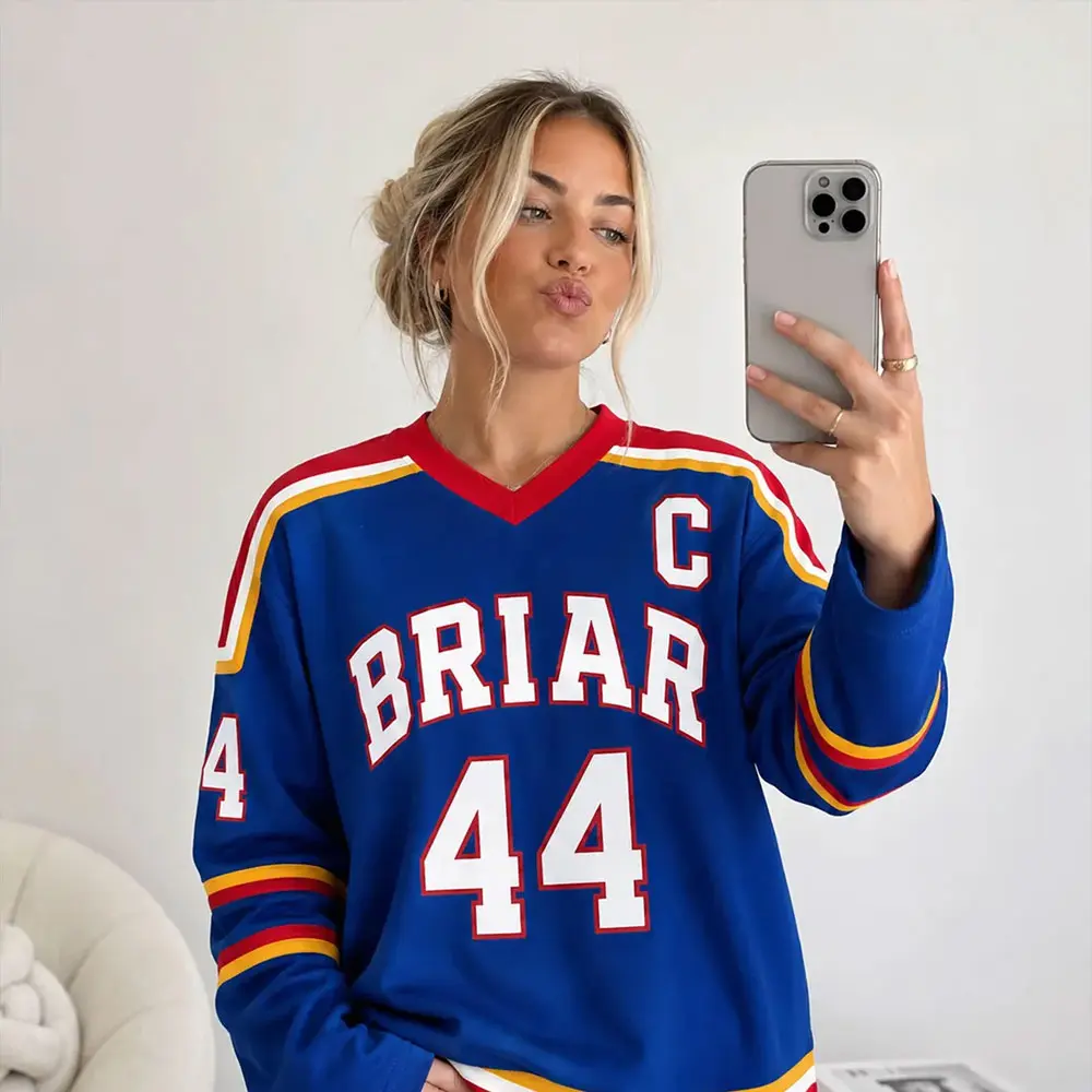 Briar University Hawks Hockey Jersey, Garrett Graham 44 Hockey Romance Football Jersey, Off Campus Bookish Apparel, Booktok Reader