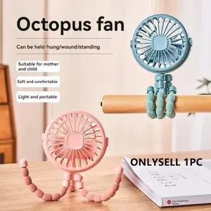 Mini Fan for Cart Stroller Portable Outdoor Fan Clip on for Baby 600mah USB Rechargeable 3 Speeds, Handheld Electric Fan Phone Holder, Handheld Cooling Fan