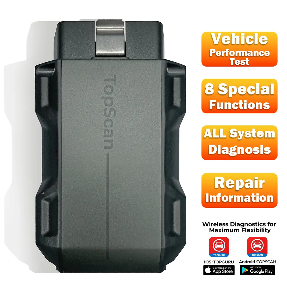 [SummerFinds]TOPDON TopScan Lite OBD2 Scanner Bluetooth, Bi-Directional Scanner Wireless All System Diagnostic Tool for iOS & Android Car Autos Vehicle fathersdaygift, Automotive Scan Tool, Ios/Android Os