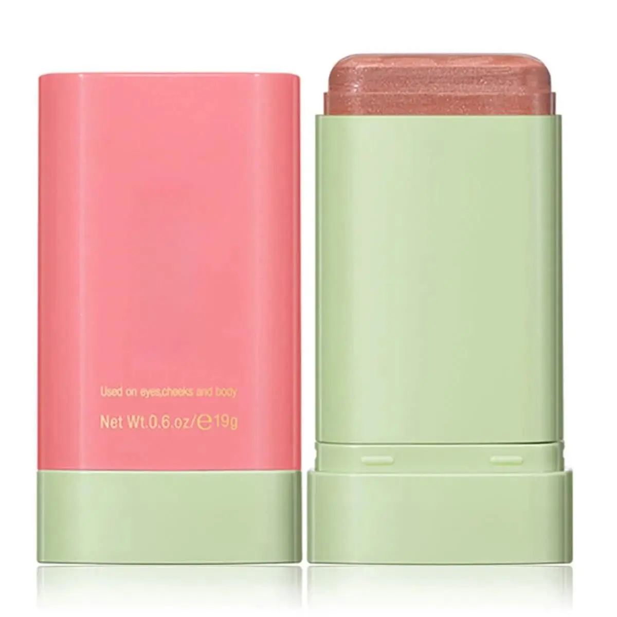 3-in-1 Cream Blush Stick Cosmetic - Waterproof Lip Cheek Eye Tint, Smooth Long-Lasting Blendable Formula, Brightening Matte Look for Soft Glam Glow on All Skin Types, Ideal for Halloween, Lip Cheek Tint