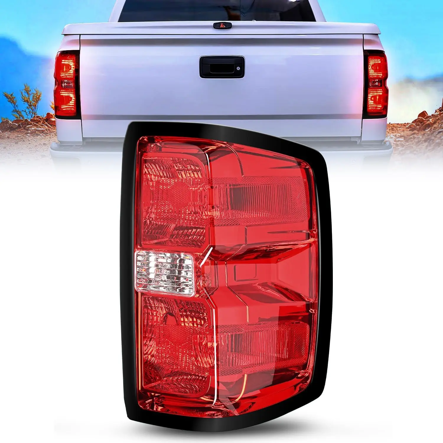 Nilight OE-Style Passenger-Side Rear Taillight Assembly - High-Impact Plug-and-Play Car Accessories for Driving, Compatible with 2014-2018 Silverado 1500/2500HD/3500HD, 2015-2019 GMC Sierra 3500HD, 2019 Silverado 1500LD Chevy/GMC Trucks, Automotive