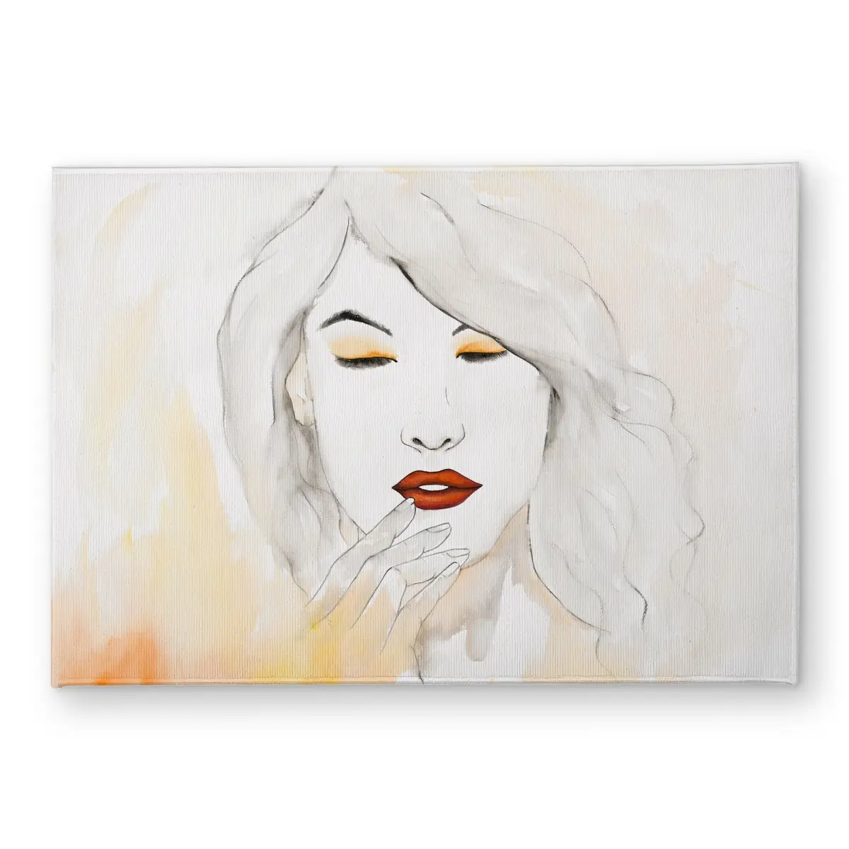 Colorful Decorative Doormat - 17x24 in Standard Size Durable Polyester Loop, 360 Stand, Artistry Watercolor Woman Portrait Print, Bohemian Modern Indoor-Outdoor Home Decor, CODM1724H2MMF0, Colorful Decorative Doormats