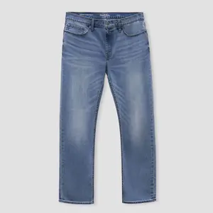 Men's Fit Jeans - Goodfellow & Co Light Blue 30x34: Midweight Denim, Relaxed Leg, Mid Rise, Stretch Fabric