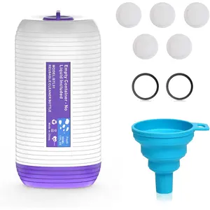 1Pack Refillable Bottle for Power Mop, 500ML / 17 FL.OZ Reusable Solution Container, with 6 Leak-Proof Seal & 1 Funnel, Simple Installation, Works with Any Cleaner