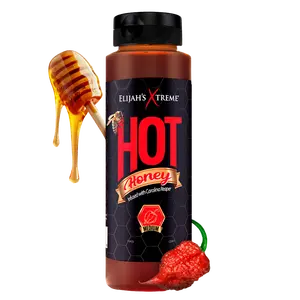 Elijah’s Xtreme Hot Honey Sauce - 100% Pure Honey Infused with Carolina Reaper Peppers, 12 oz