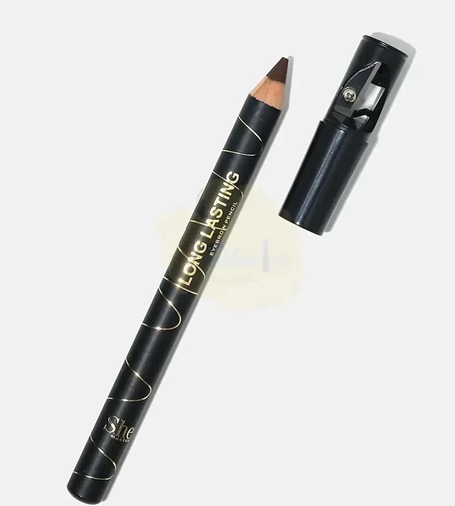 S.HE Makeup Eyebrow Pencil Long Lasting - Brown and Dark Brown - Sharpener Included - Waterproof