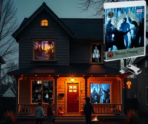 Spectral Illusions Window Dressing Halloween Digital Decoration Video on USB
